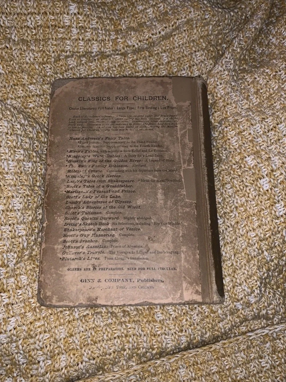 Classics for Children - Ivan H - Ginn & Company Antique book